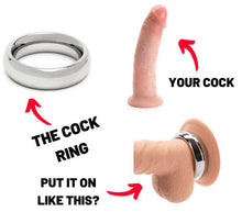 Load image into Gallery viewer, Steel Cock Ring Penis Scrotum Cage Sex Toy Bondage BDSM Naughty Kinky Erection Orgasm Sub Dom
