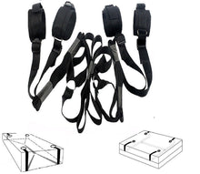 Load image into Gallery viewer, BDSM Under Bed Restraints Set Bondage / Strap Rope Cuffs /  Sex Toy / Wrists Ankles / Adult Kinky Sexy Set
