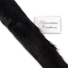 Load image into Gallery viewer, Leather 2 Feet Long Black Whip Flog Flogger Fox Tail Cosplay Sex Toy Bondage BDSM Naughty Kinky
