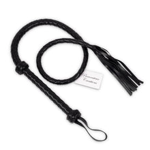 Load image into Gallery viewer, Black Leather Whip 5 Feet Long Flog Flogger Sex Toy Bondage BDSM Naughty Kinky Black

