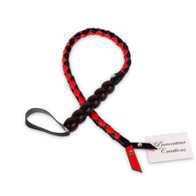 Load image into Gallery viewer, Red Black Leather Whip Flog Flogger Sex Toy Bondage BDSM Naughty Kinky
