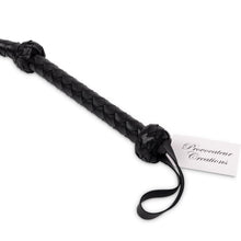 Load image into Gallery viewer, Black Leather Whip 5 Feet Long Flog Flogger Sex Toy Bondage BDSM Naughty Kinky Black
