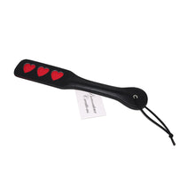 Load image into Gallery viewer, Bondage BDSM Black Heart Leather Paddle Whip Flogger Riding Crop Sex Toy Naughty Kinky
