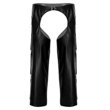 Load image into Gallery viewer, Erotic Bondage Mens Lingerie Peep Hole Open Crotch Crotchless Chaps Gay Men Belt BDSM Adult Kinky Sexy Set Club Wear

