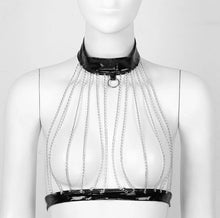 Load image into Gallery viewer, Erotic Bondage Lingerie Cage Chain Bra Harness Chain Restraints Gothic Belt Dominatrix BDSM Adult Kinky Sexy Set
