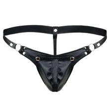 Load image into Gallery viewer, Erotic Bondage Mens Lingerie Peep Hole Button Open Pouch Thong G-string Gay Men Restraints Belt BDSM Adult Kinky Sexy Set Club Wear
