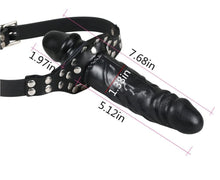 Load image into Gallery viewer, Mouth Gag Dildo with Harness Belt Adjustable Leather Sex Toy for Men Women Lesbian Gay Masturbation Cuckold Pegging Sub Dom Submissive BDSM
