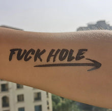 Load image into Gallery viewer, 3 PACK - Fuck Hole Temporary Tattoo Bondage BDSM Adult Sex Submissive Dom Sub Slut Cuckold Fetish for Hot wife cuckold Swinger Lifestyle
